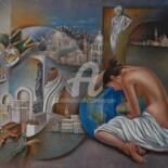 Pintura intitulada "Venise poêtique" por Fatima Marques, Obras de arte originais, Óleo