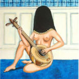 Painting titled "La musicienne" by Florence H, Original Artwork, Acrylic