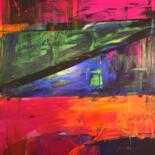 Painting titled "Colour Explosion" by Frances Bildner, Original Artwork, Acrylic