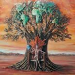 Peinture intitulée "L'arbre de vie" par Franck Rosseeuw, Œuvre d'art originale, Huile