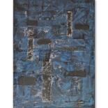 Pittura intitolato "Bleu" da Franck Rozet, Opera d'arte originale, Acrilico Montato su Telaio per barella in legno