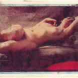 Photographie intitulée "Polaroid-nude of G" par Frank Morris, Œuvre d'art originale, Photographie manipulée