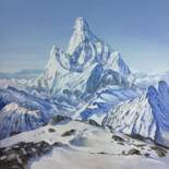 Schilderij getiteld "haute montagne 2" door Franzart, Origineel Kunstwerk, Olie