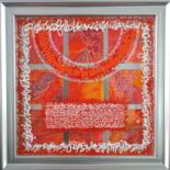 Painting titled "Calligraphic Plate" by Frédéric Haire, Original Artwork, Acrylic
