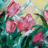 Pintura intitulada "Tulips in Spring" por Frederick Lyle Morris, Obras de arte originais