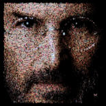 Arts numériques intitulée "Steve Jobs (regarde…" par Frédéric Durieu & Nathalie Erin, Œuvre d'art originale, Travail numériq…
