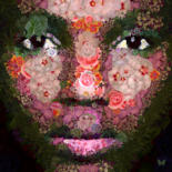 Arts numériques intitulée "Flowered girl (Avec…" par Frédéric Durieu & Nathalie Erin, Œuvre d'art originale, Travail numériq…