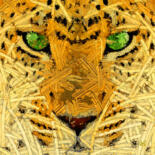 Arts numériques intitulée "Leopard Out Of Wood…" par Frédéric Durieu & Nathalie Erin, Œuvre d'art originale, Travail numériq…
