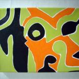 Painting titled "Trance in orange" by Friederike Büchner, Original Artwork