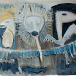 Malarstwo zatytułowany „Le Roi et l'oiseau…” autorstwa Manu Frigerio, Oryginalna praca, Olej