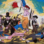 Pintura titulada "la liberté dit "on…" por Frob, Obra de arte original, Acrílico