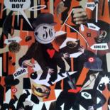 Collages intitulée "agent orange" par François-Xavier Lagey, Œuvre d'art originale