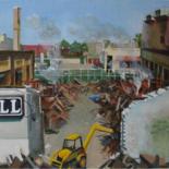 Painting titled "Megamall" by Gabriel Patti, Original Artwork, Oil