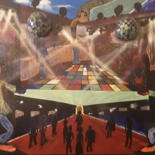 Peinture intitulée "The night disco" par Goy'Art, Œuvre d'art originale, Acrylique