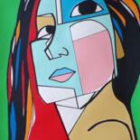 Painting titled "Portrait of Silvia" by Gabriele Donelli, Original Artwork, Acrylic