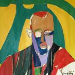 Painting titled "Portrait of Keit Ha…" by Gabriele Donelli, Original Artwork, Oil