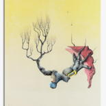 Incisioni, stampe intitolato "Albero surreale..." da Artegambasin, Opera d'arte originale, Stampa digitale
