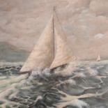 Painting titled "Vele sul mare" by T.Vante, Original Artwork, Oil