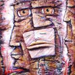 Pintura titulada ""El sabio de roca"…" por Gastón Charó, Obra de arte original, Otro
