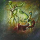 Painting titled "Seres 5" by Alejandro Maass, Original Artwork