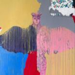 Pittura intitolato "Eagle-Man" da Gela Mikava, Opera d'arte originale, Acrilico