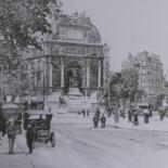 Drawing titled "Paris - La fontaine…" by Gérard Baty, Original Artwork, Pencil