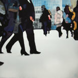 Painting titled "city 16" by Gerard Jouannet, Original Artwork, Acrylic