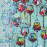 Painting titled "VERRES VERT" by Germain Henneka, Original Artwork, Acrylic