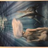 Peinture intitulée "La Balade de Kiki" par Giemsi, Œuvre d'art originale, Aquarelle
