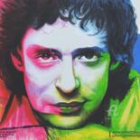 Peinture intitulée "Gustavo Cerati" par Gilberto Farias, Œuvre d'art originale, Acrylique
