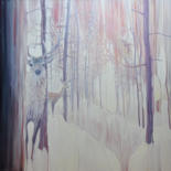 Malarstwo zatytułowany „White Winter Monarc…” autorstwa Gill Bustamante, Oryginalna praca, Olej