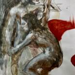 Dessin intitulée "Couple" par Gilles Glaçon, Œuvre d'art originale, Encre