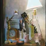 Peinture intitulée "Hommage discret à l…" par Gilles Paul Esnault, Œuvre d'art originale, Huile Monté sur Châssis en bois