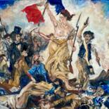 Painting titled "French Revolution (…" by Gina Son, Original Artwork, Oil