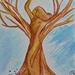 Peinture intitulée "Femme arbre (Woman…" par Gioia Albano, Œuvre d'art originale, Aquarelle