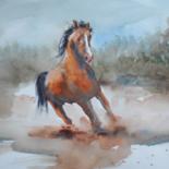 Painting titled "horse 3" by Giorgio Gosti, Original Artwork, Watercolor