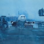 Painting titled "airport" by Giorgio Gosti, Original Artwork, Watercolor