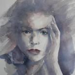 Painting titled "young girl 8" by Giorgio Gosti, Original Artwork, Watercolor