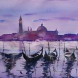 Painting titled "Venice 84" by Giorgio Gosti, Original Artwork, Watercolor