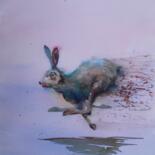 Painting titled "hare" by Giorgio Gosti, Original Artwork, Watercolor