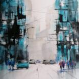 Painting titled "an imaginary city 69" by Giorgio Gosti, Original Artwork, Watercolor