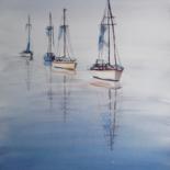 Pintura titulada "boats" por Giorgio Gosti, Obra de arte original, Acuarela