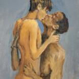 Peinture intitulée "Kissing 301" par Giorgos Ncl, Œuvre d'art originale, Huile