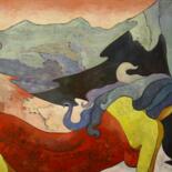 Painting titled "Sussurri" by Giosi Costan, Original Artwork, Oil