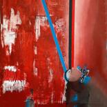 Painting titled "Red#fade out#4" by Giovanni Greco, Original Artwork, Enamel