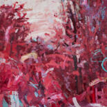 Peinture intitulée "Splash in Red" par Glib Franko, Œuvre d'art originale, Huile Monté sur Châssis en bois