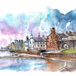 Painting titled "Caernarfon 07" by Miki De Goodaboom, Original Artwork, Watercolor