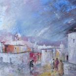 Painting titled "Spanish Village" by Miki De Goodaboom, Original Artwork, Oil