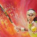 Painting titled "Rafael Nadal 02" by Miki De Goodaboom, Original Artwork, Acrylic