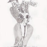 Peinture intitulée "Big Apples" par Gordonartist1, Œuvre d'art originale, Encre